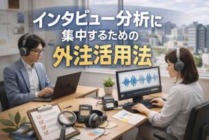 インタビュー分析に集中するための外注活用法