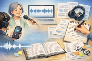 インタビュー音声を文字起こしして記録するナラティブ研究法