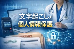 患者インタビューの文字起こしと個人情報保護